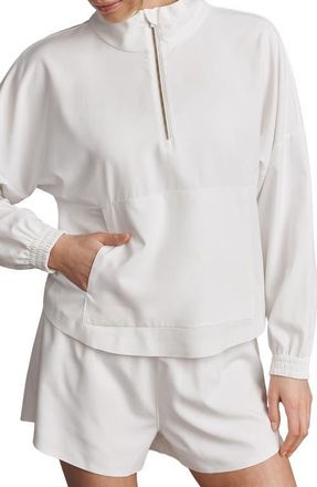 Rhone Mirage Water-Repellent Half-Zip Jacket in Snow White at Nordstrom, Size Xx-Large