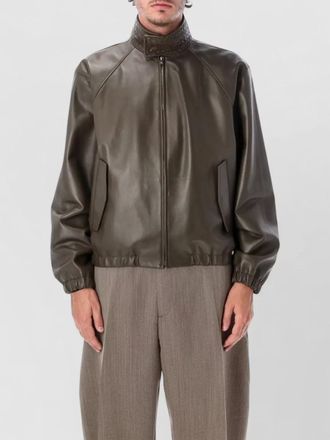 Bottega Veneta lamb leather relaxed-fit bomber jacket