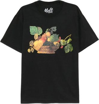Melt T-shirt con stampa - Nero