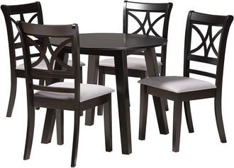 Baxton Studio Brooke Modern 5pc Dining Set