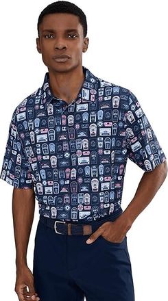 Callaway Whiskey Ace Print Polo Mens Clothing Peacoat : 2XL, Elastane/Polyester
