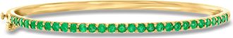 Ross-Simons Emerald Bangle Bracelet in 18kt Gold Over Sterling