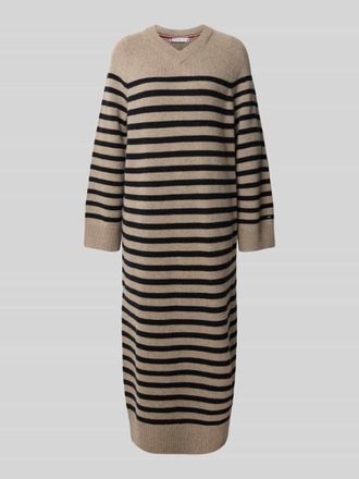 Tommy Hilfiger Gerade geschnittenes Freizeitkleid aus Woll-Kaschmir-Mix in Beige, Größe XXL