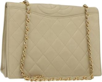 Chanel Pre-owned Shoulder Bags, female, Beige, Size: ONE SIZE Pre-owned Vintage Shoulder Bag