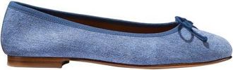 Margaux Eyewear The Demi Flat in Denim Suede at Nordstrom, Size 39.5
