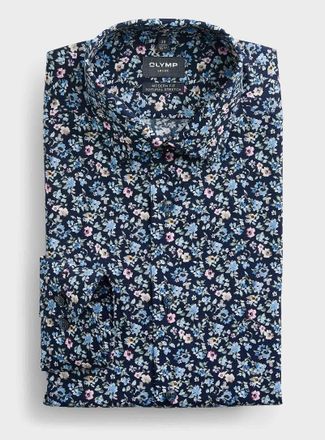 Olymp Mens Colourful mini-flower shirt Modern fit