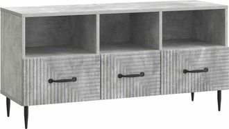 vidaXL Mueble De Tv Con Caj&oacute;n Gris Hormig&oacute;n 102 X 34,5 X 50 Cm Vidaxl