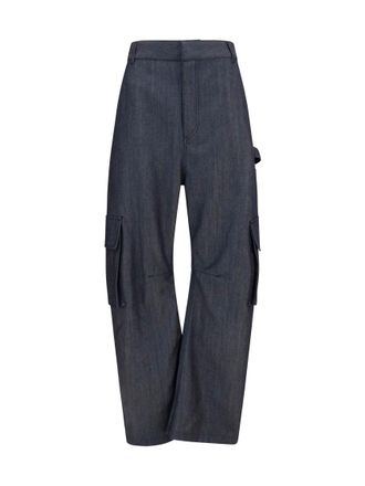 Balenciaga Blue Loose Cargos Pants