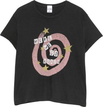 Re/Done T-shirt - Dames - T-shirts - Zwart - XS - Katoen - Tops