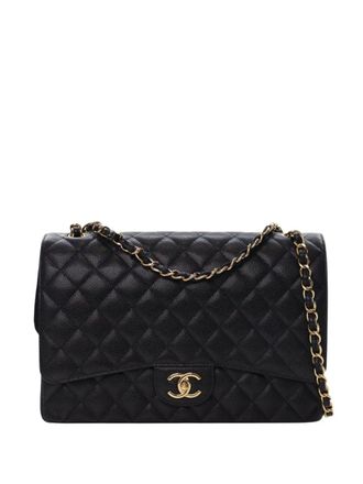 Chanel 2019 Maxi Classic Caviar Double Flap shoulder bag - Black