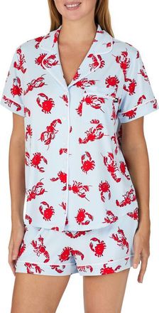 Kate Spade New York print short pajamas in Blue/lobster at Nordstrom, Size X-Small