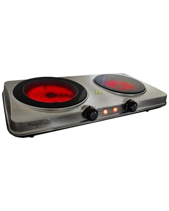 MegaChef MegaChef Electric Dual Size Infrared Burner Cooktop Buffet Range
