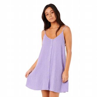 Rip Curl Premium Surf Check Cover Up In Purple