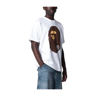 A Bathing Ape T-Shirts, male, White, Size: 2XL Big Ape Head Tee