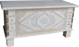 Wanderlust Deco Wanderlust Deco - Baul De Madera Azul 90x40x45h Cm