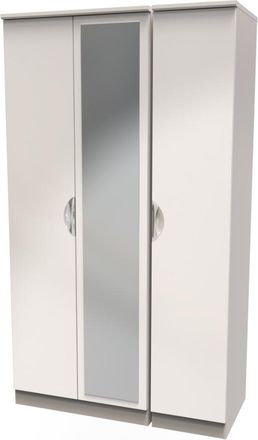 Welcome Furniture Cairo Ready Assembled Wardrobe with Triple Mirror - Kashmir Gloss & Kashmir - Welcome Furniture | TJ Hughes