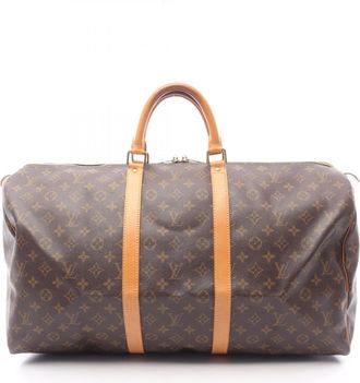 Louis Vuitton Brown Coated Canvas Pvc Monogram Leather Boston Bag (Pre-Owned)