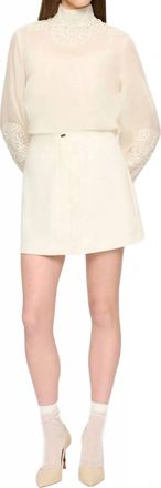 Clea Larissa Embroidery Shirt In Parchment