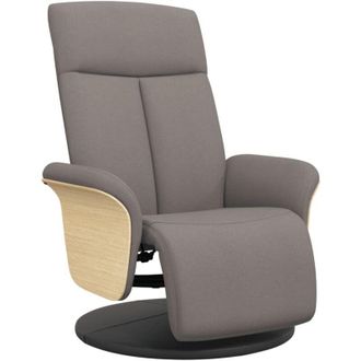 vidaXL Sill&oacute;n Reclinable Con Reposapi&eacute;s Tela Gris Taupe Vidaxl