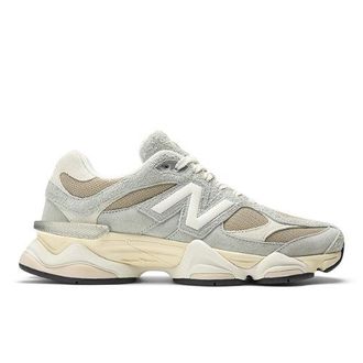 New Balance Unisex 9060 in Grigio/Marrone, Pelle Scamosciata/Rete, Taglia 37.5