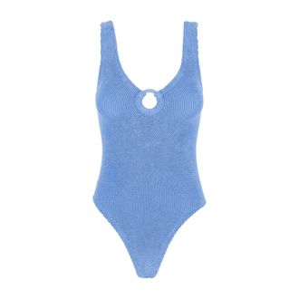 Hunza G Dames, Badkleding, Blauw, Maat: ONE Size Polyamide
