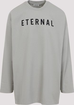 Fear of God Mens Grey Dove-grey Eternal T-shirt - Silver Cotton - Size Small