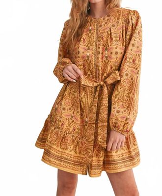 Merci Mara Dress In Gold/ Yellow