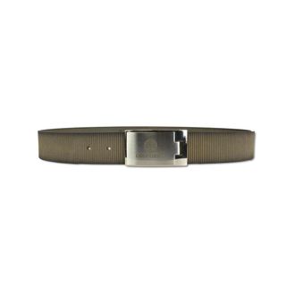 Carlo Colucci Accessoires, Heren, Beige, 100 CM, Leer, Riem met reliëf van groeven