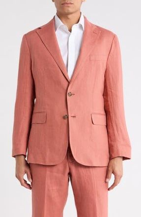 Brooks Brothers Lino Linen Sport Coat in Canyon Rose at Nordstrom Rack, Size 38 Regular
