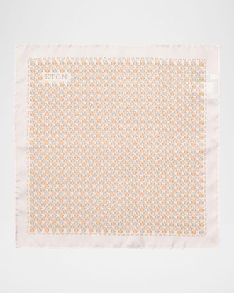 Eton Men & apos;s Aperol Spritz Silk Pocket Square