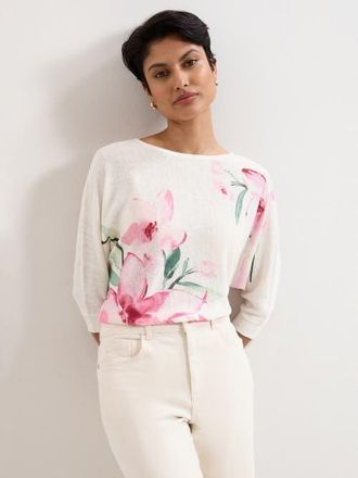 Phase Eight Lorelei Boatneck Floral Jumper in Pink at Nordstrom, Size X-Small