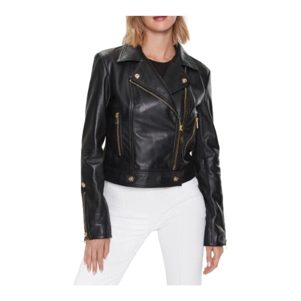 Blouson En Cuir Just Cavalli – Taille 48 Femme, Marron, Très Bon état