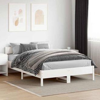 Berkfield Home Beautiful Bed Frame without Mattress White 160x200 cm Solid Wood Pine