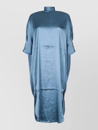 Acne Studios button detail midi dress high neckline