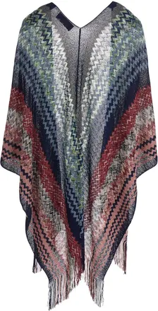 Missoni Womens Cape Multicolour Tech Fabric Viscose Coat