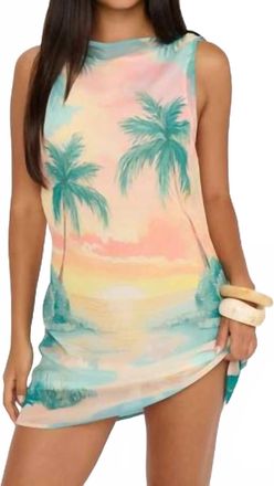 Show me your Mumu Kiki Mini Dress In Sunset Cove Chiffon