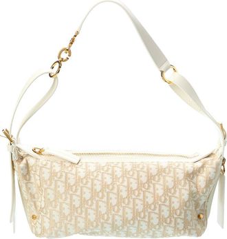Dior Oblique Canvas & Leather Hobo Bag