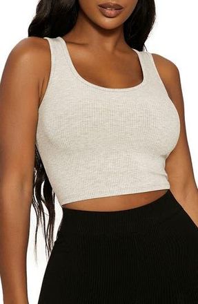 Naked Wardrobe Ribbed Tank in H Grey at Nordstrom Rack, Size Medium