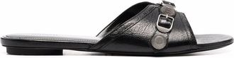 Balenciaga Le Cagole Leather Flat Sandals