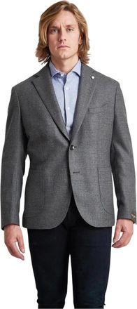 Luigi Bianchi Mantova Stijlvolle Jas voor Mannen - Heren - Blazers - Grijs - 3XL - Jassen