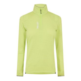 Millet Dames-sweatshirt met halve ritssluiting, normale pasvorm (Citroengeel)