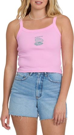 Billabong Day Trip Forever Graphic Rib Knit Tank in Prism Pink at Nordstrom, Size X-Small