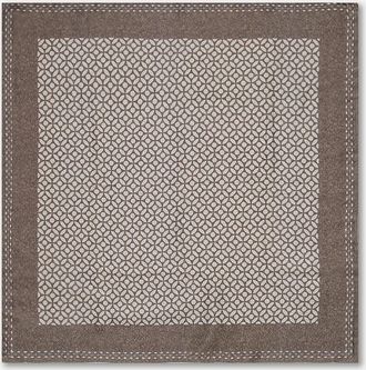 Brunello Cucinelli Einstecktuch aus Seide mit geometrischen Motiven