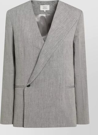 Loulou Studio v neck long sleeve coat side pockets