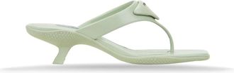 Prada Schoenen, Dames, Groen, 36 EU, Dames Instap leren sandalen