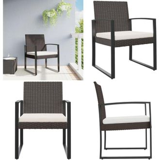 vidaXL Sedie da Pranzo da Giardino 2 pz Marroni in Rattan PP - Sedie da pranzo - Sedie da patio