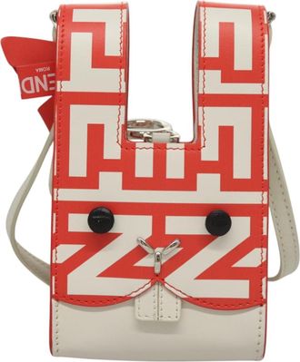 Fendi White Leather Shoulder Bag (Pre-Owned)