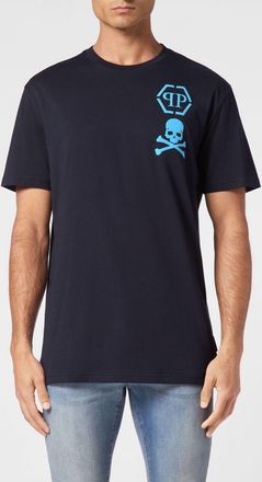 Philipp Plein T-shirt in cotone con stampa Skull e logo