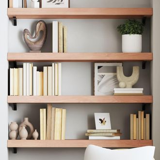 vidaXL Vidaxl - Estante Pared Madera Roble Tratada Marr&oacute;n Claro 80x30x(2-6) Cm