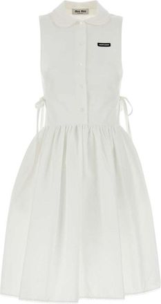 Miu Miu White Shirt Collar Mini Dress